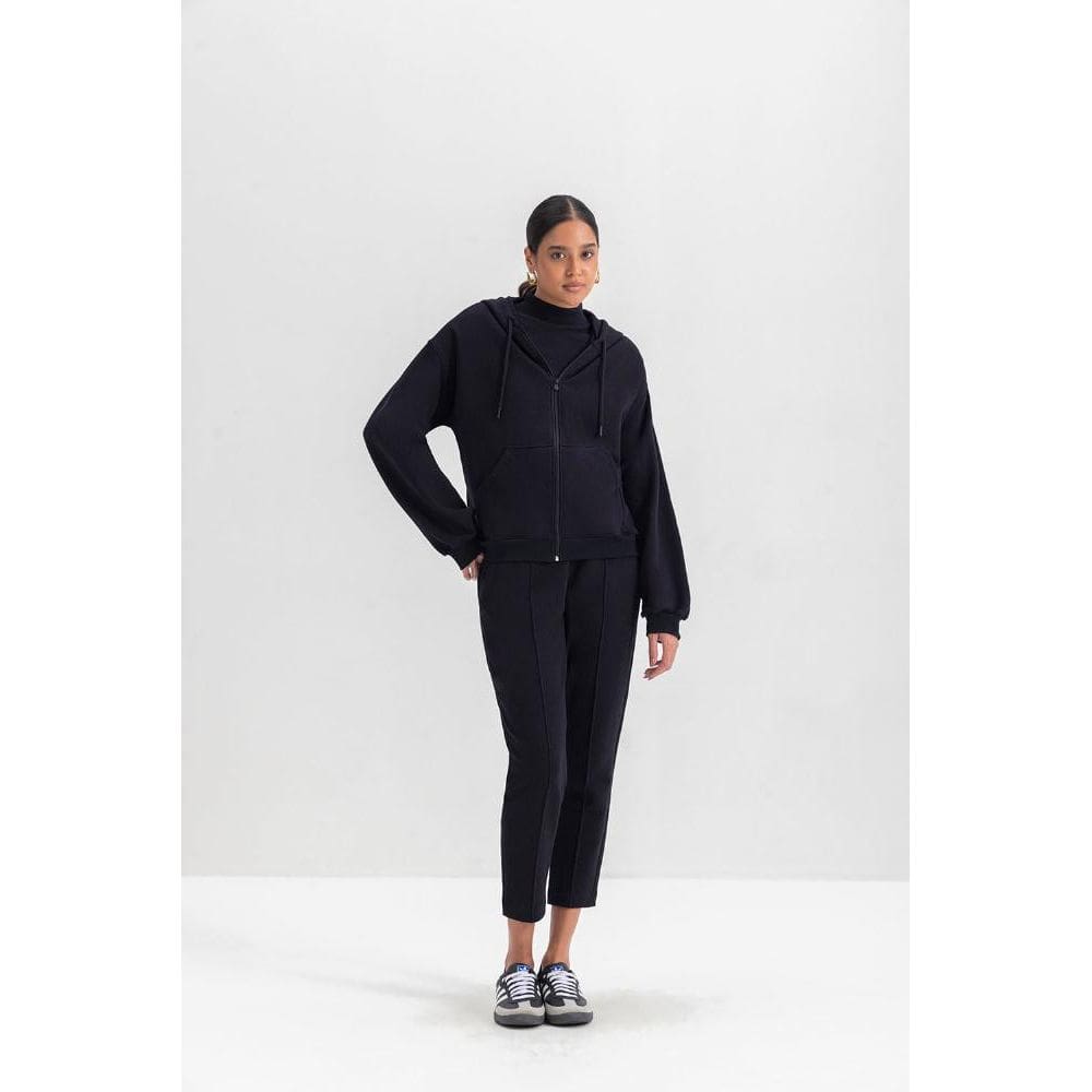 Jaqueta Moletom Feminino Essendi Preto