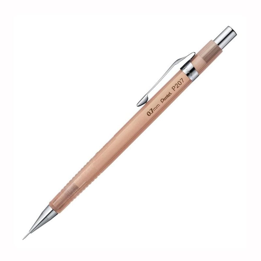 Lapiseira 0.7mm P207 Sharp Clena Marrom Transparente Pentel