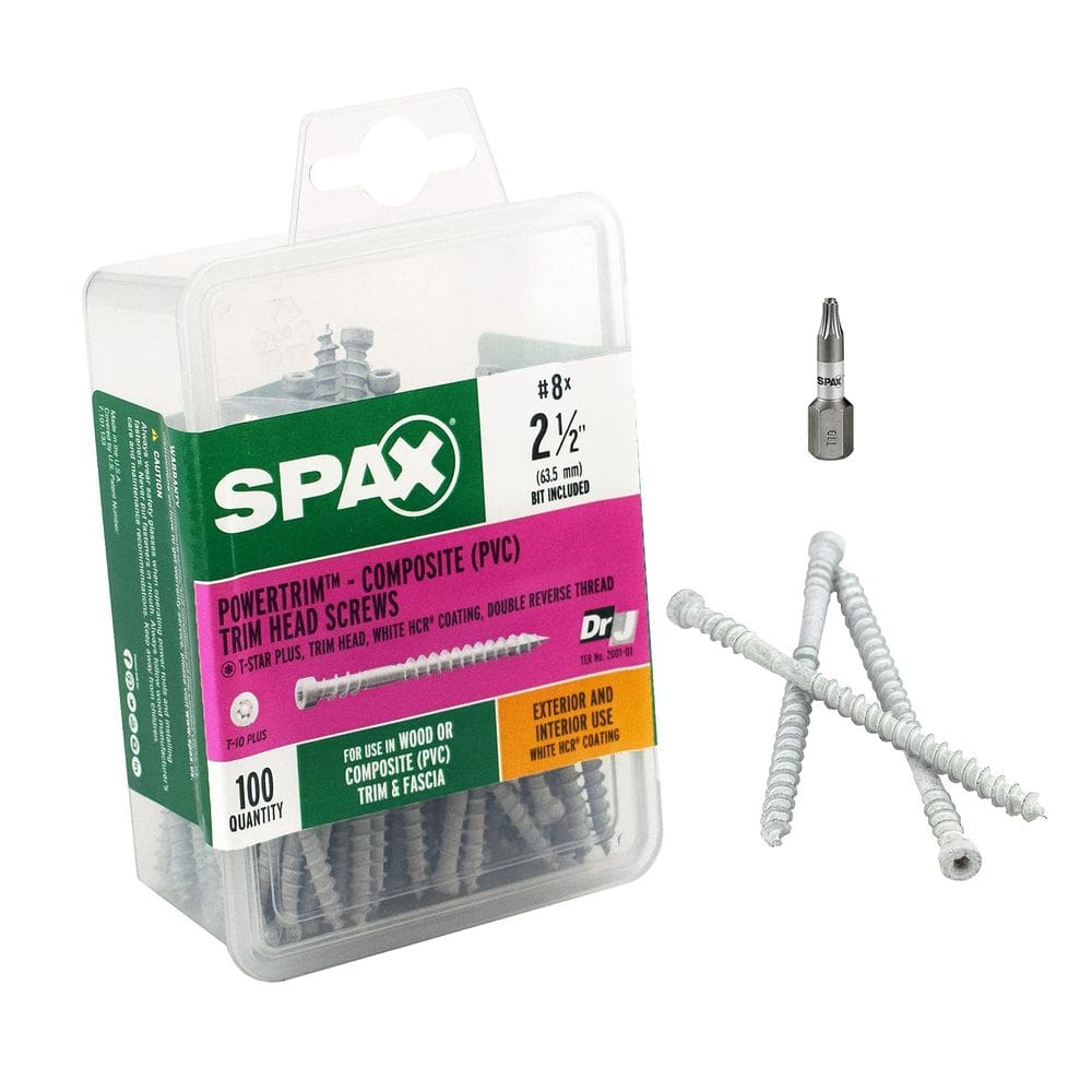 Parafusos SPAX #8 x 6,35 cm Powertrim T-Star Plus 100 unidades