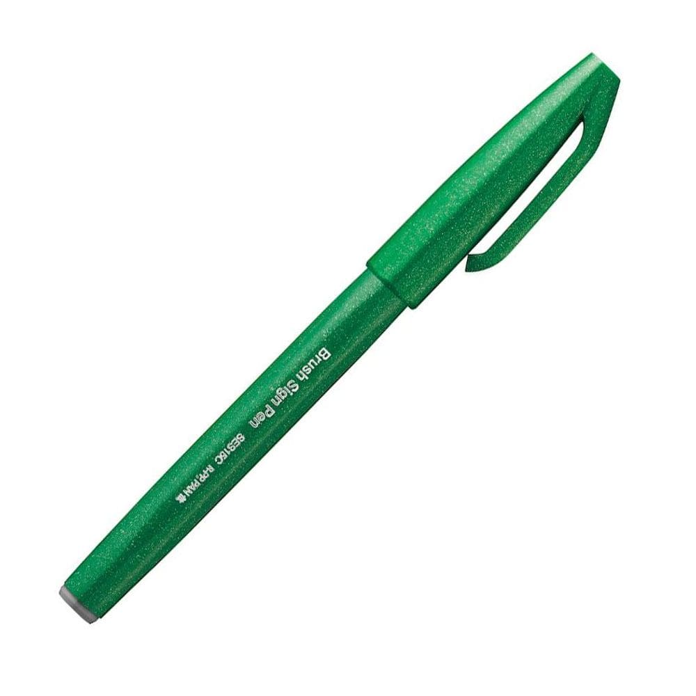 Caneta hidrográfica Brush Sign Pen Verde - Pentel