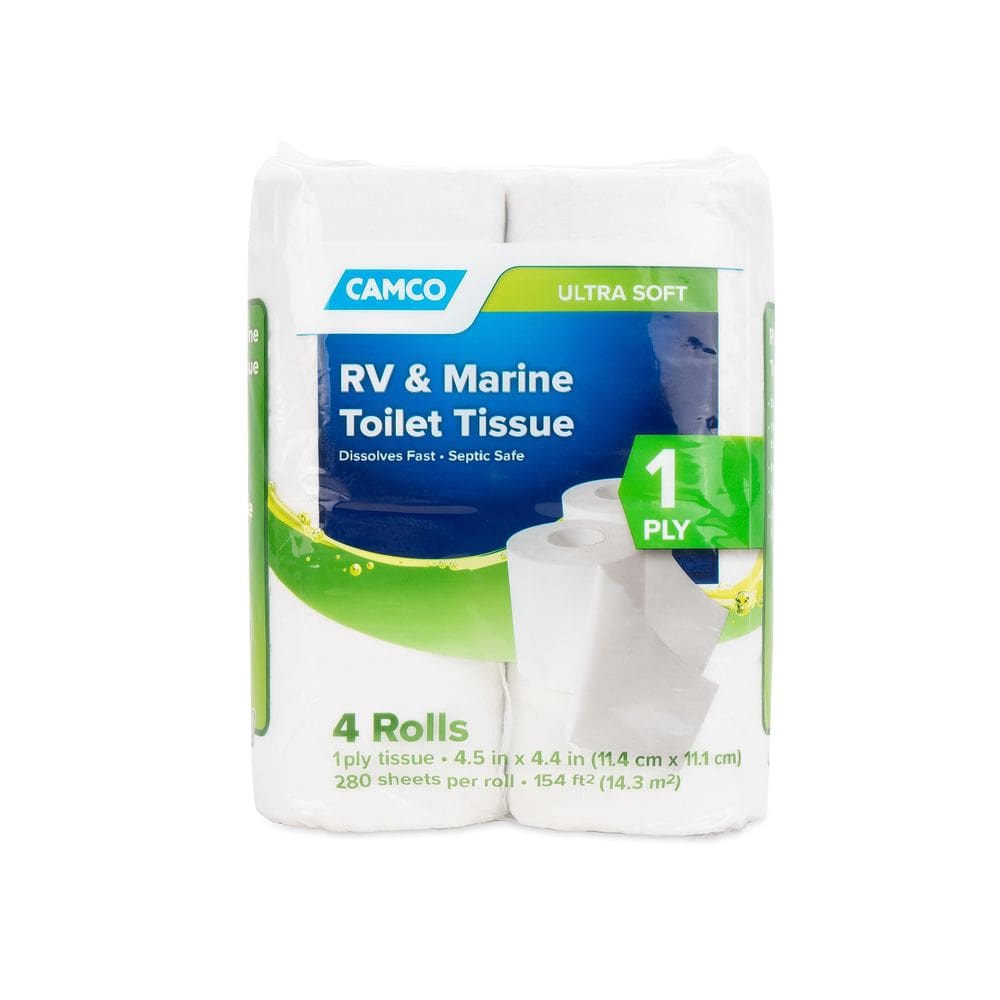 Papel higiênico Camco 4-Rolls 1-Ply Septic Safe RV