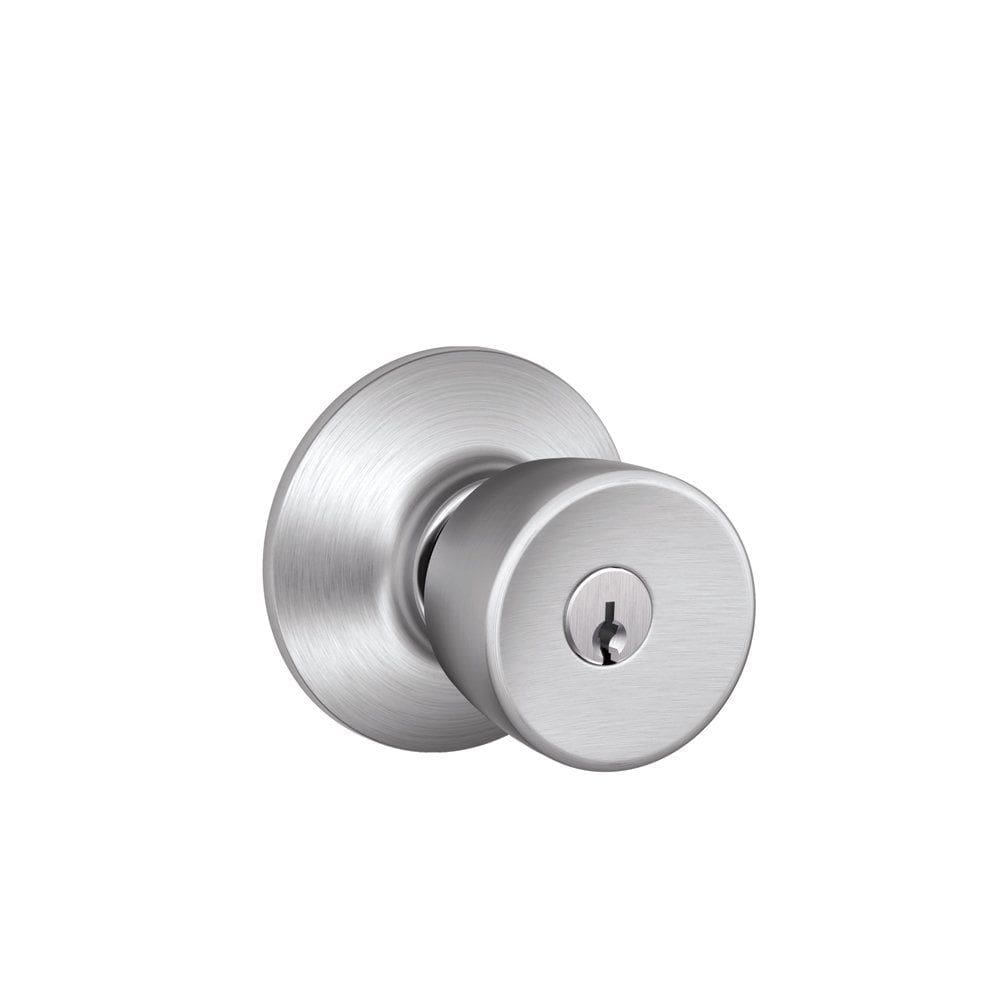 Maçaneta de porta SCHLAGE F51VBEL626 Entrada de campainha cromada escovada