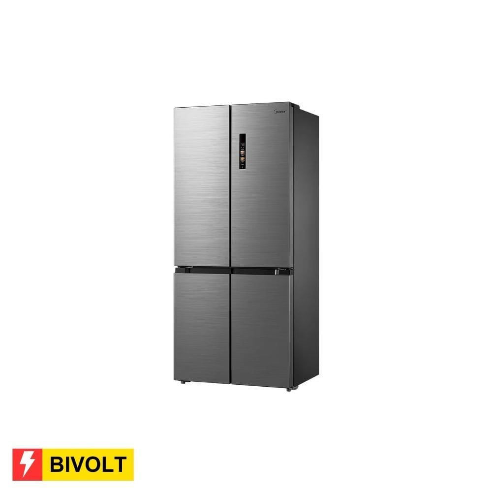 REEMBALADO: Geladeira Midea French Door Frost Free MD-RF691FGD463 Inox 474L - Bivolt