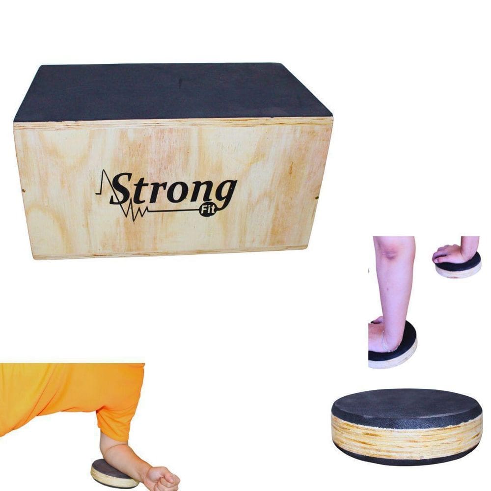 Jump Box 12 Cross  33,5Cm X 57Cm X33Cm + Disco Yoga Pilates