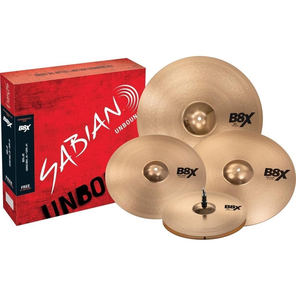 KIT PRATOS SABIAN 8BX PERFORMANCE SET PLUS LIGA B8 14” 16” 18” 20”