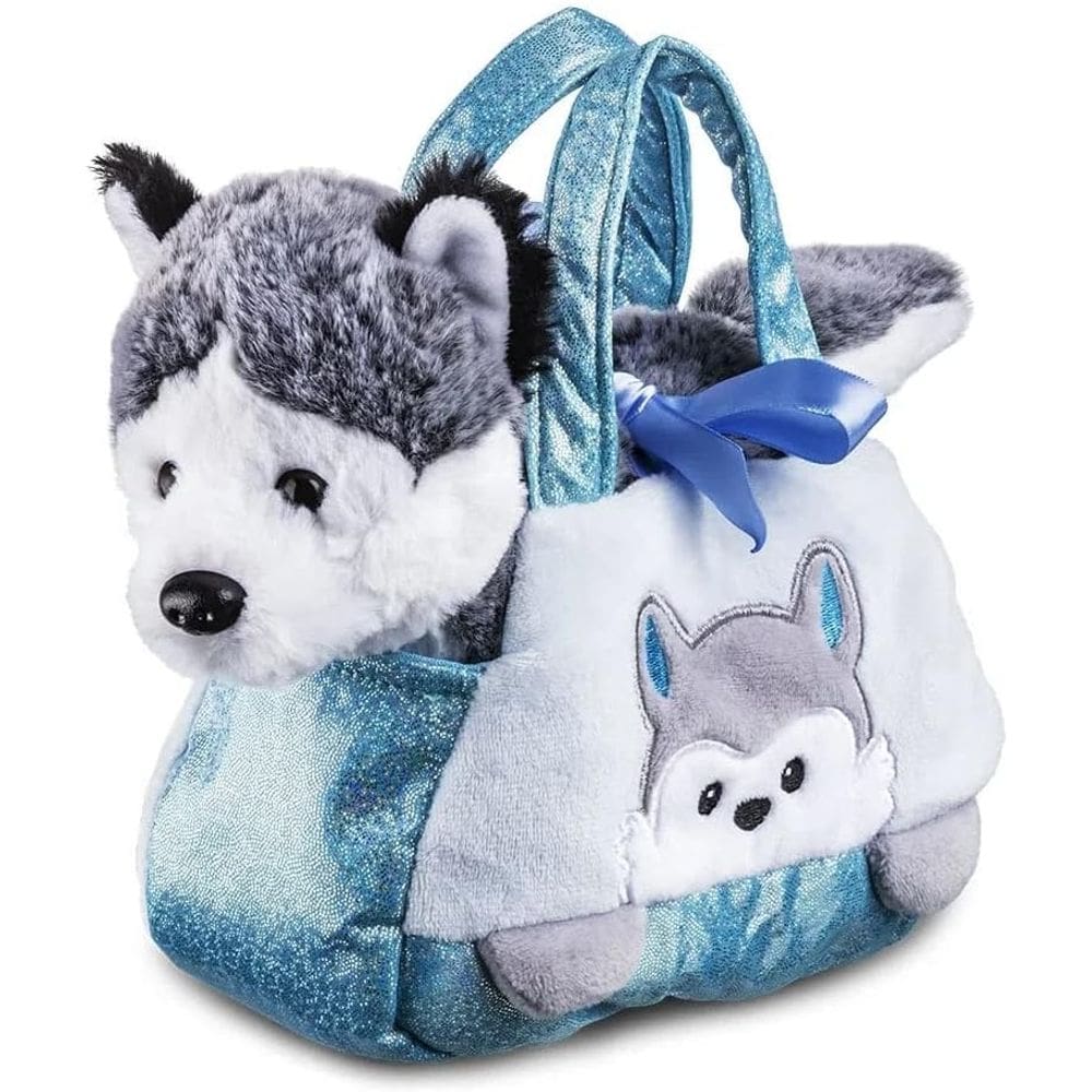 Pelúcia Cutie Handbags Husky Azul Multikids - BR1713