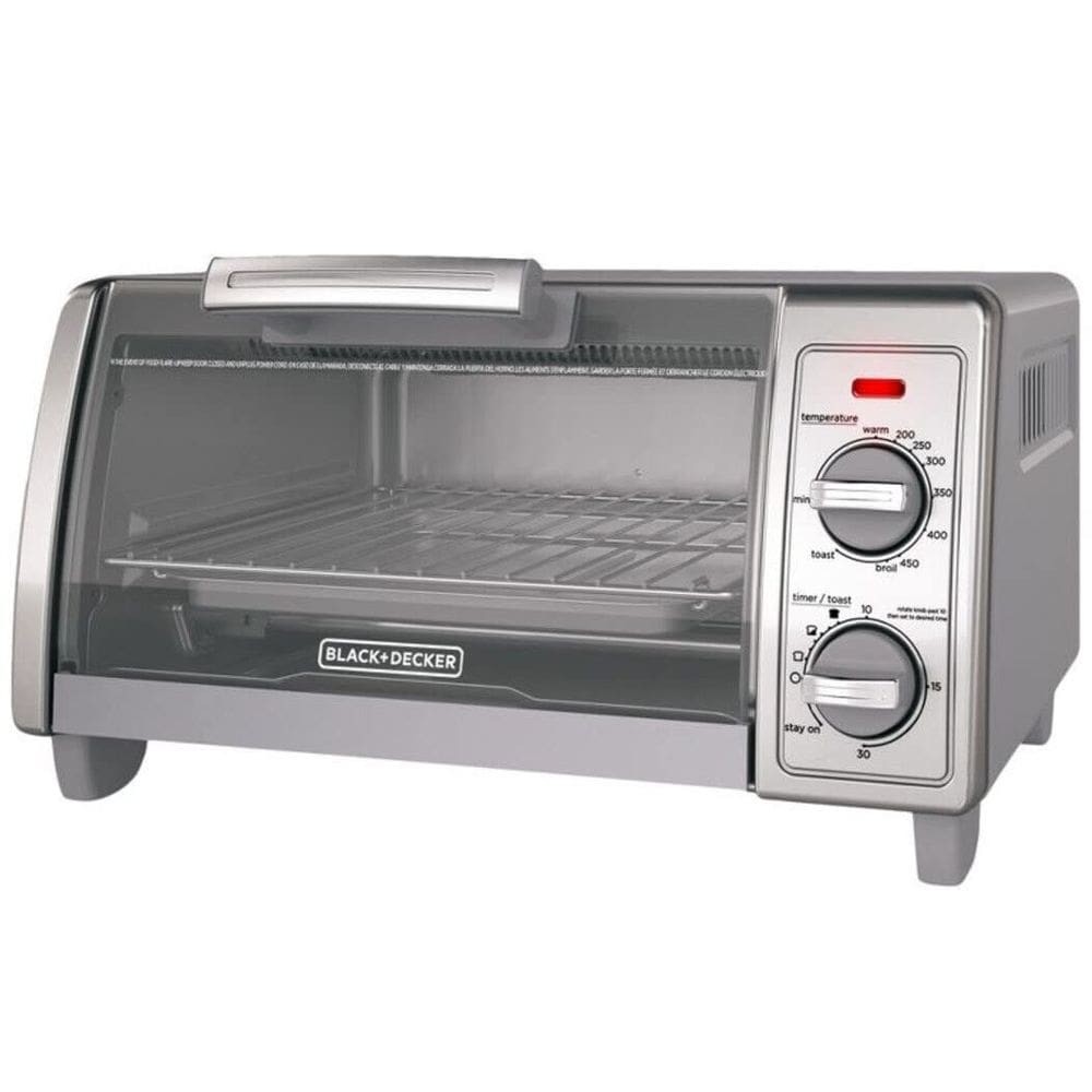 Forno de bancada BLACK+DECKER TO1700SG 4 fatias em aço inoxidável