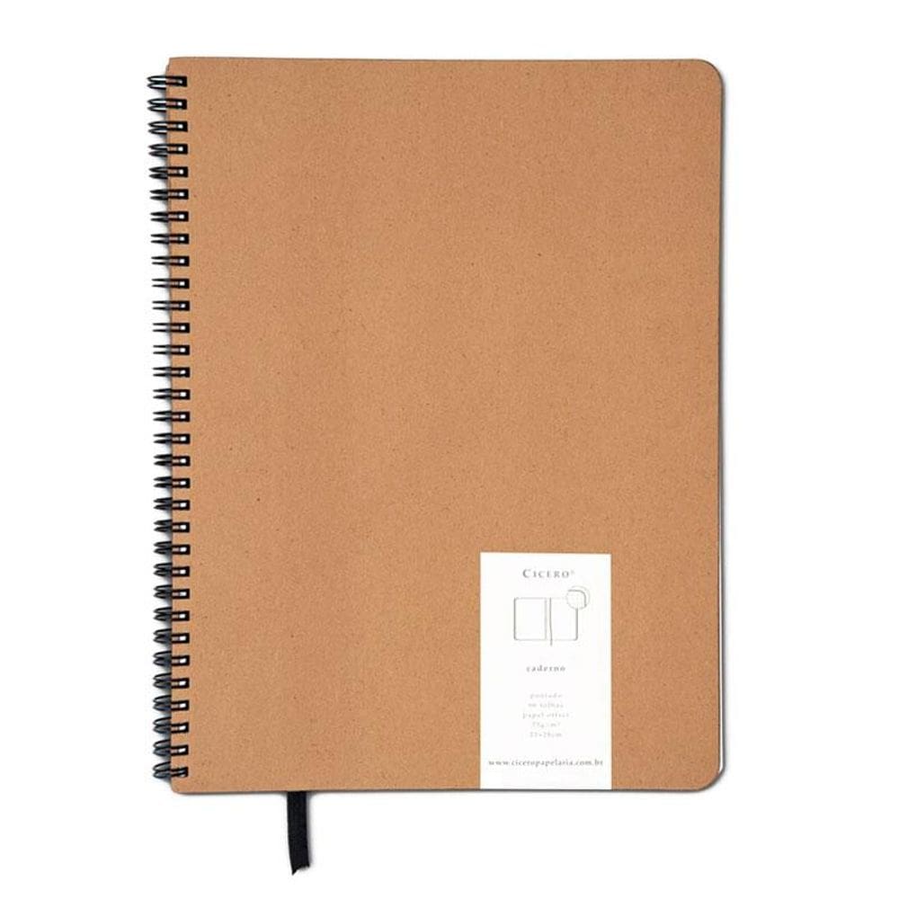 Caderno espiral capa dura pontilhado Grande Kraft Cicero