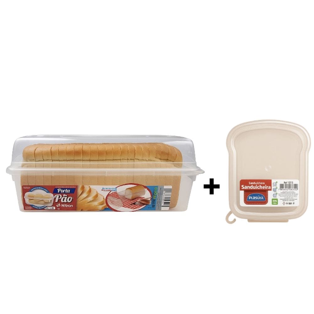 Kit Sanduicheira + Porta Pão de Forma Porta Misto Quente