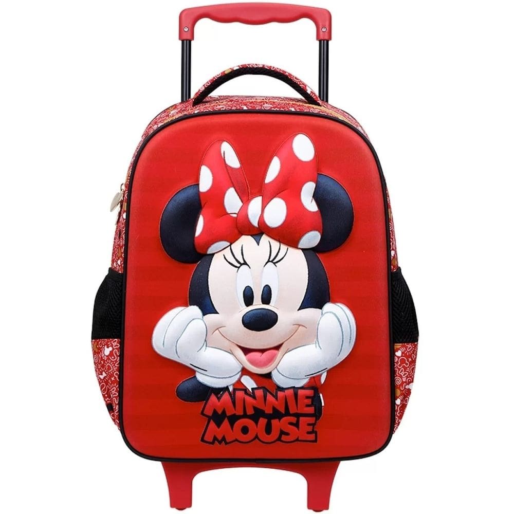 Mochila Minnie Mouse com Rodinhas Infantil Escolar para Meninas - Xeryus