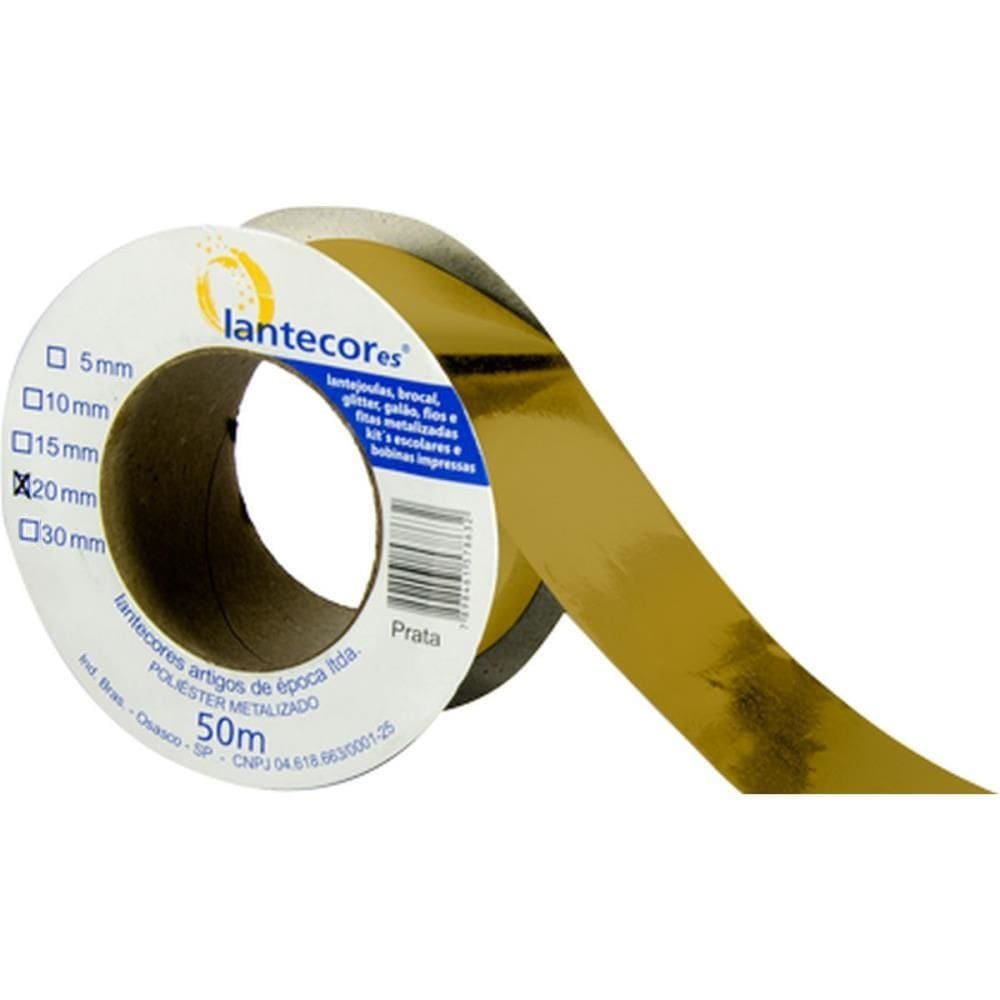 Fita Metalóide 20mm x 50mts. Ouro - Lantecor