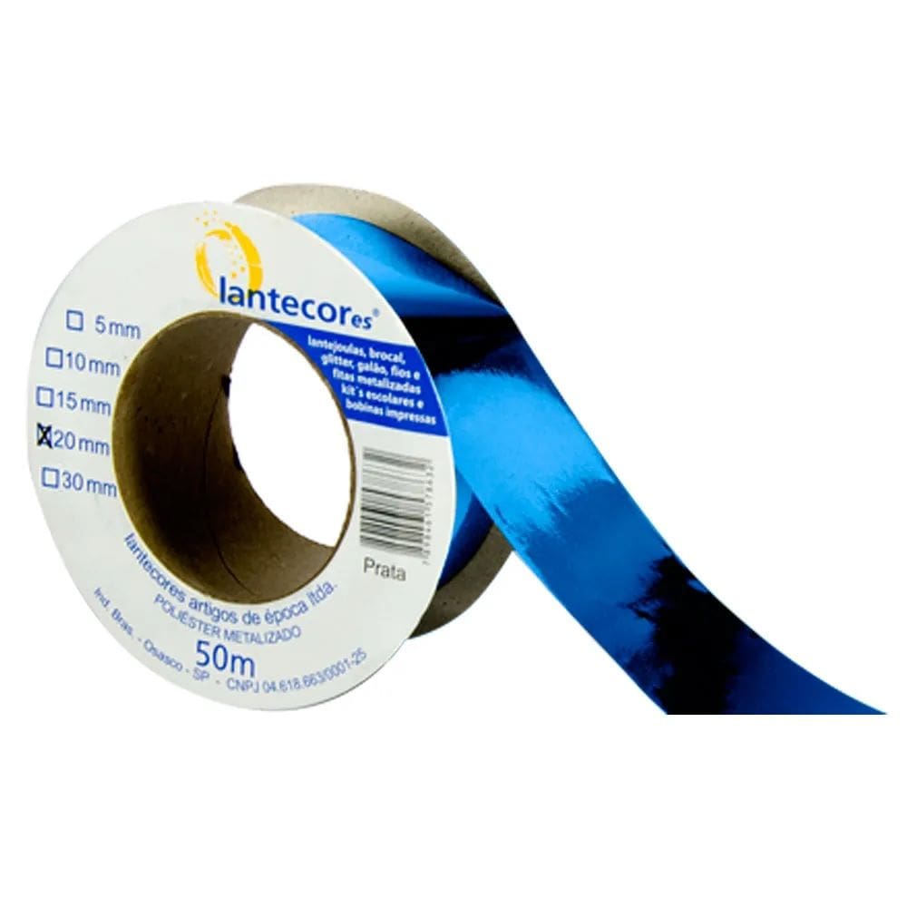 Fita Metalóide 20mm x 50mts. Azul - Lantecor