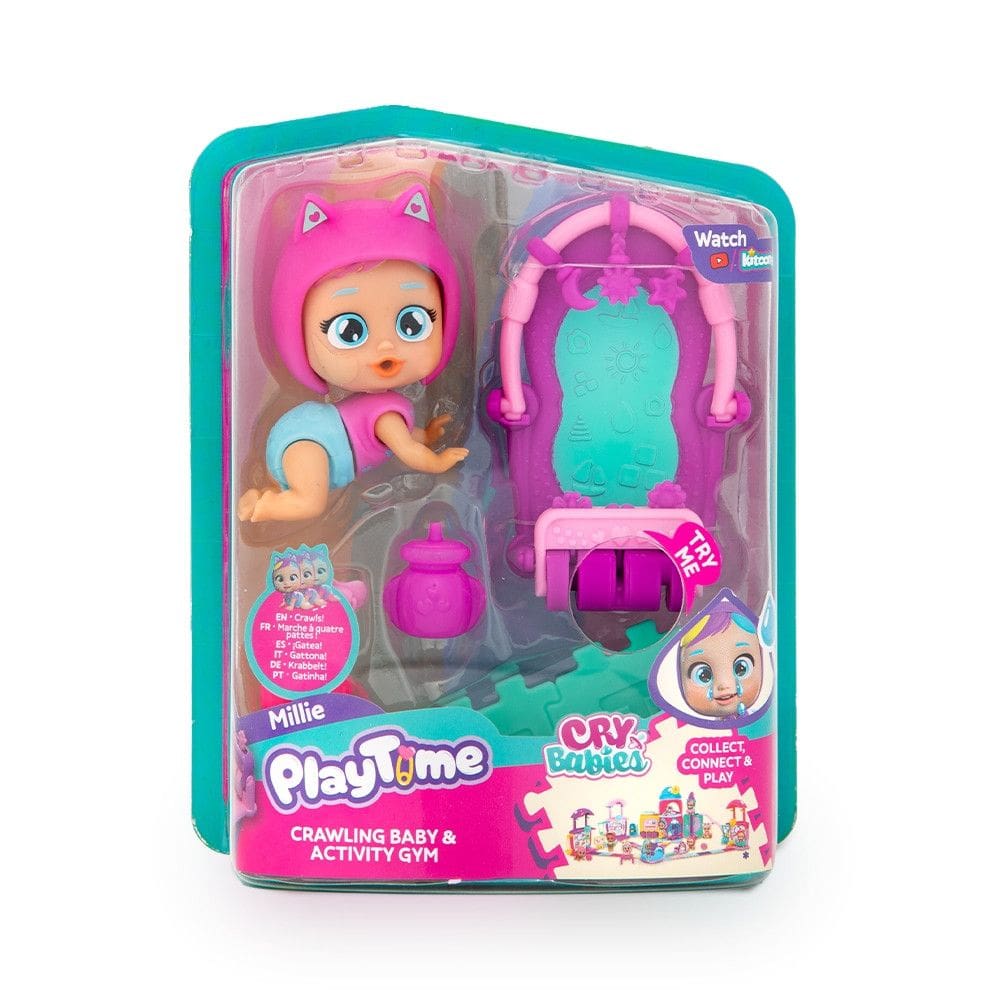 Boneca Cry Babies Playtime Millie Ginasio de Atividades Multikids - BR2464