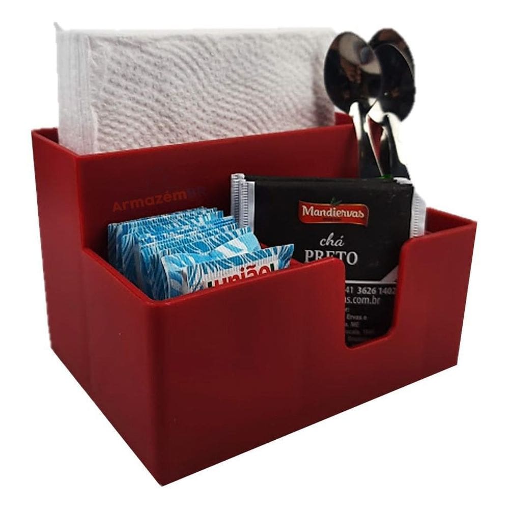 Porta Guardanapo Sachê Mexedor 10503 Coza - Vermelho