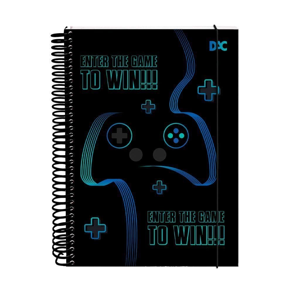 Caderno Colegial 10 Matérias 160Fls Game Dac