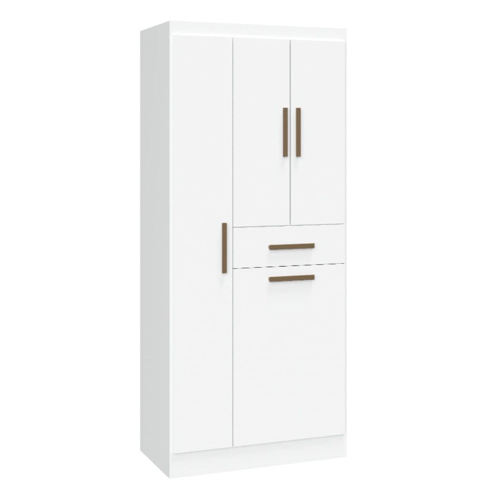 Armario Multiuso Organizador para Area de Servico e Cozinha 4 Portas 1 Gaveta com Prateleiras Despensa