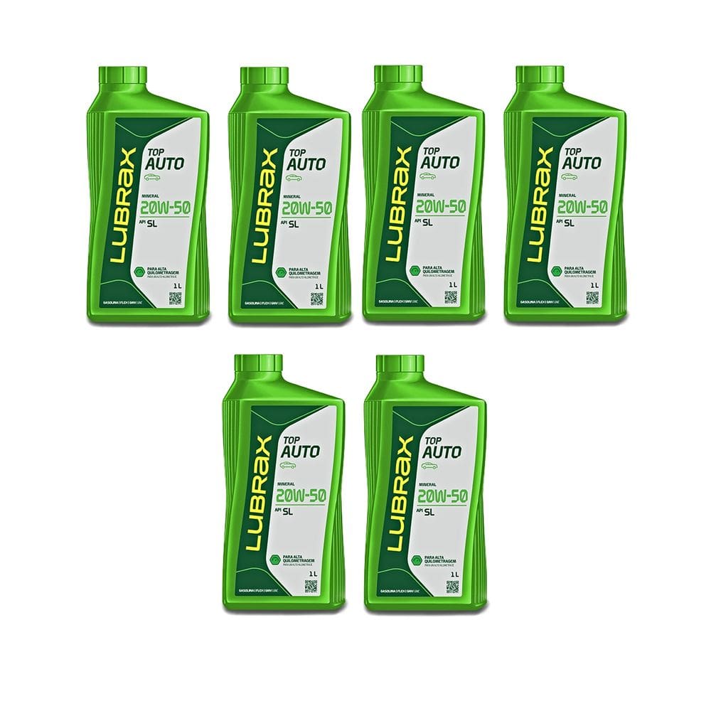 Oleo Lubrax Top Auto 20W50 Sl 6 Litros