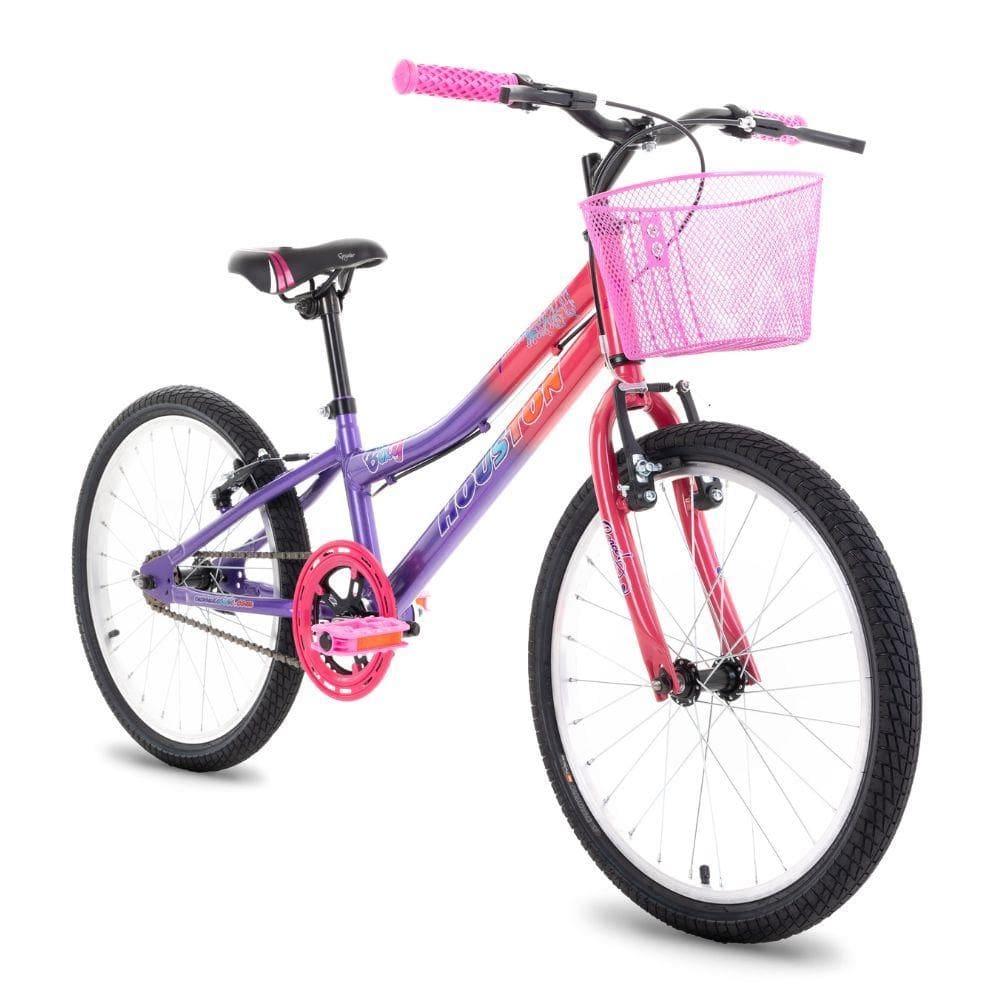 Bicicleta Houston Bixy BX201S Aro 20 V-Brake Rosa P?rola/Roxo