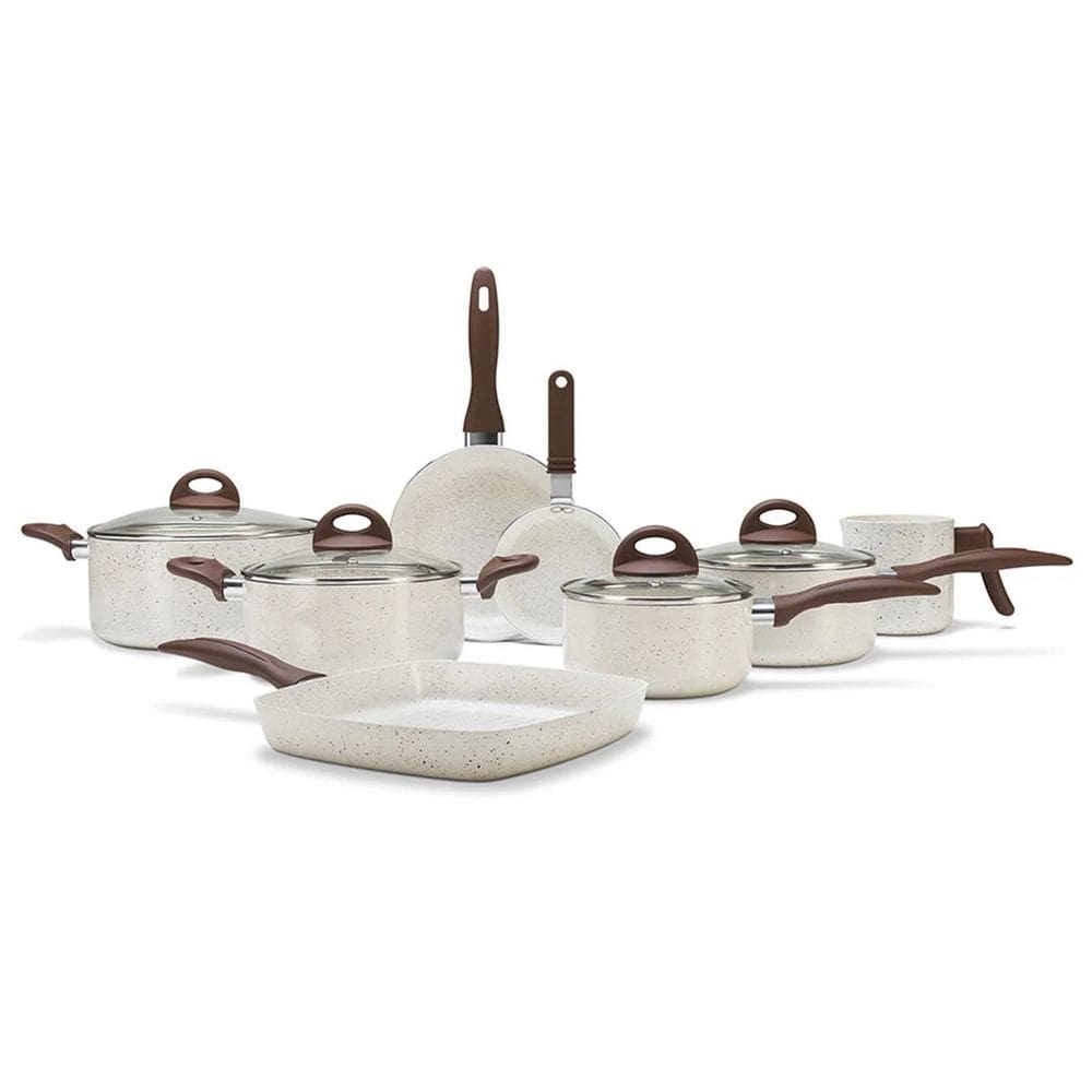 Cj de Panelas Antiaderente Cerâmic Life Smart Plus Vanilla 8 Peças Brinox