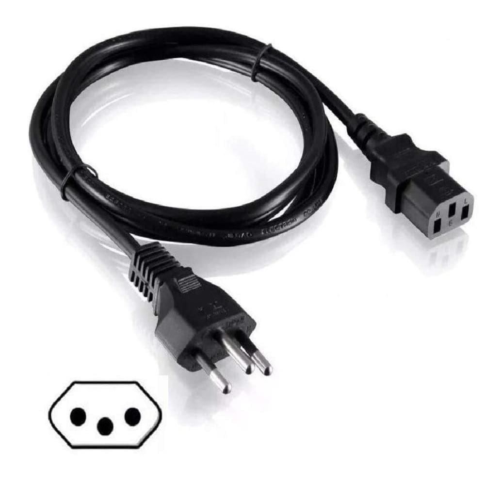 Cabo Força de Energia para Fonte de PC, Monitor e TV 1,5 Mts