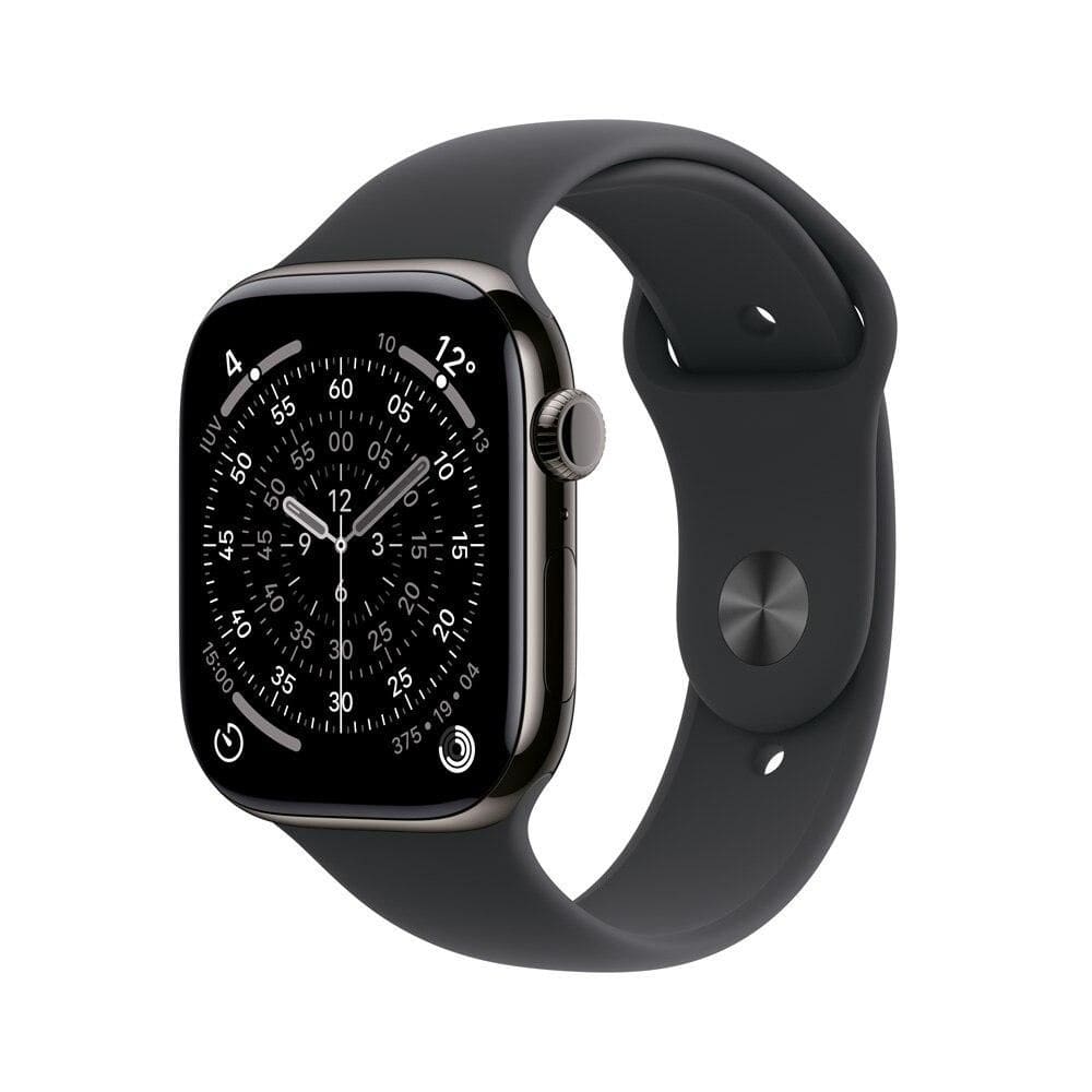 Apple Watch Series 11 GPS + Cellular - Caixa ardósia de titânio – 46 mm - Pulseira esportiva preta – P/M