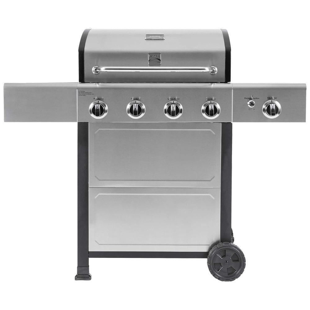 Churrasqueira a Gás 53.000 BTU com 4 Queimadores e 1 Queimador Lateral em Aço Inoxidável, KENMORE PG A40406S0L SE, Prateado