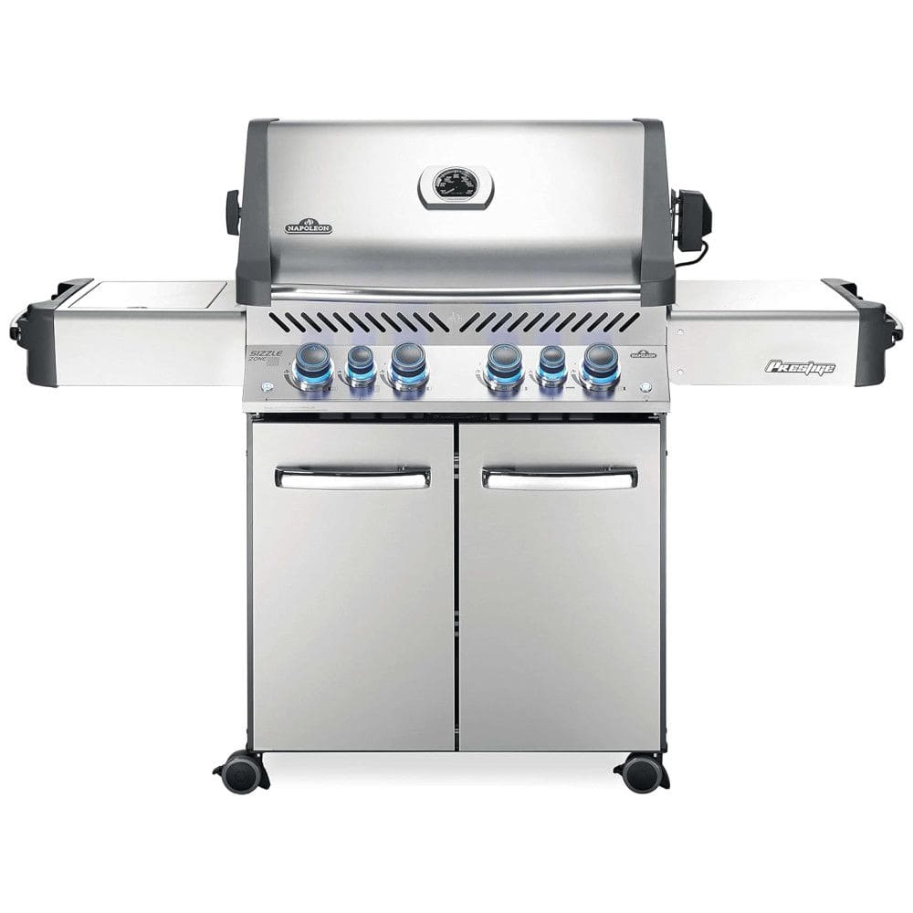 Churrasqueira a Gás 48.000 BTU com 4 Queimadores, 2 Portas e 1 Queimador Lateral em Aço Inoxidável, NAPOLEON P500RSIBNSS 3, Prateado