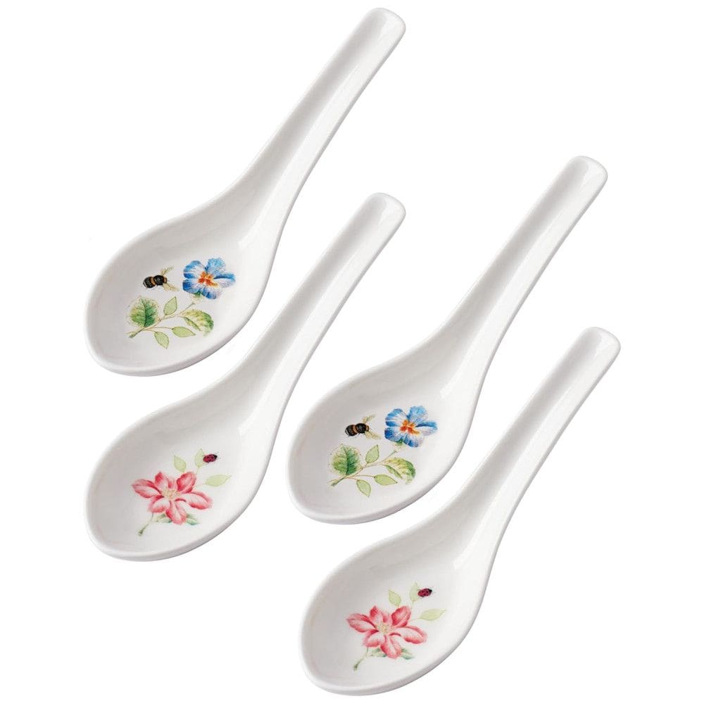 Conjunto de Colheres de Sopa Multiuso com 4 Peças e Material de Porcelana, Lenox 892529, Branca