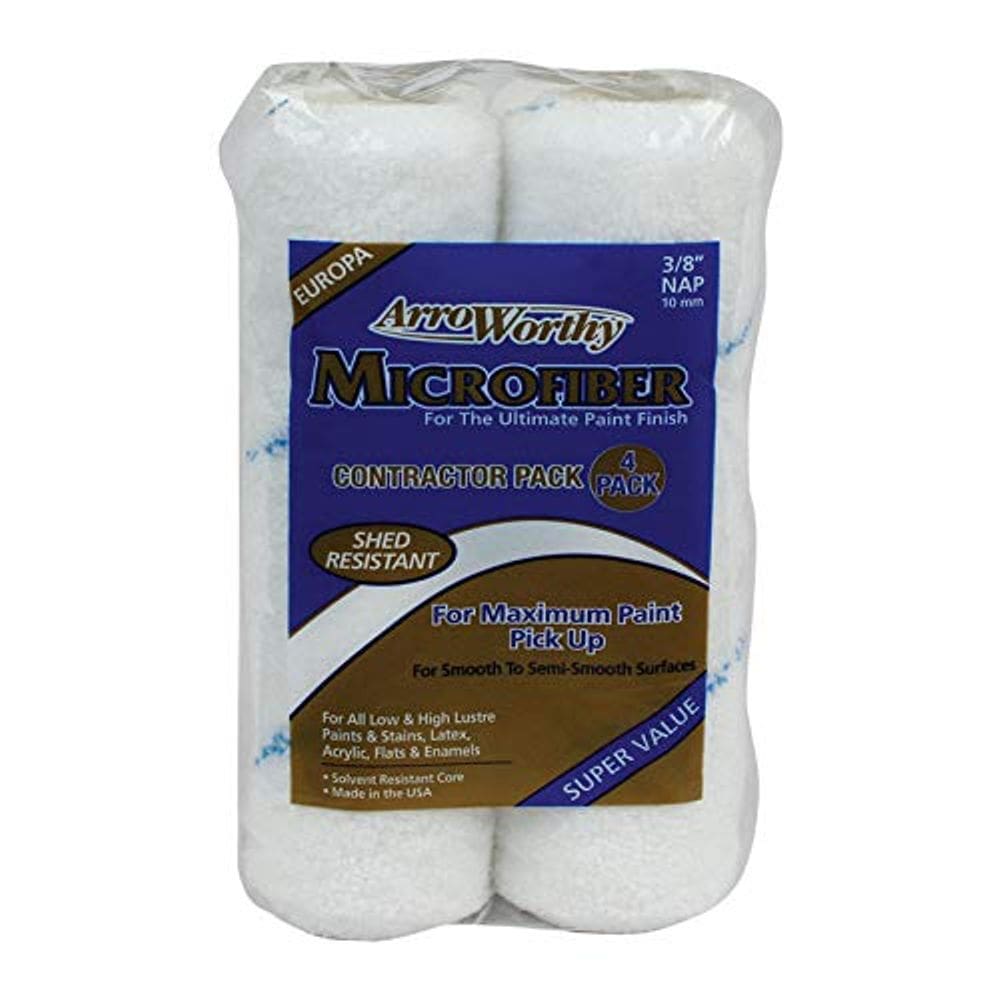 Tampa de rolo de pintura Linzer Arroworthy, microfibra, 9 polegadas, pacote com 4