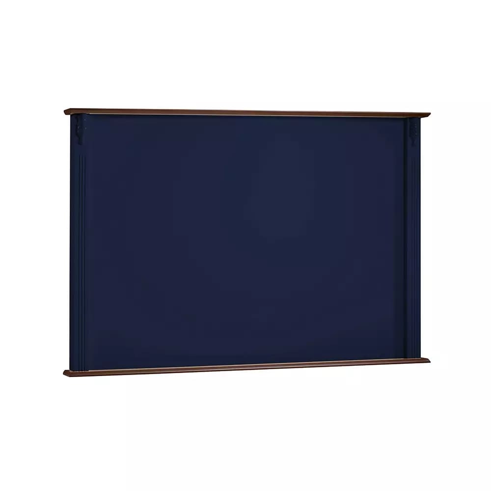 Painel de TV para Sala 120cm Clássico 50506 Linz Móveis - Azul Petróleo/Imbuia Glazer