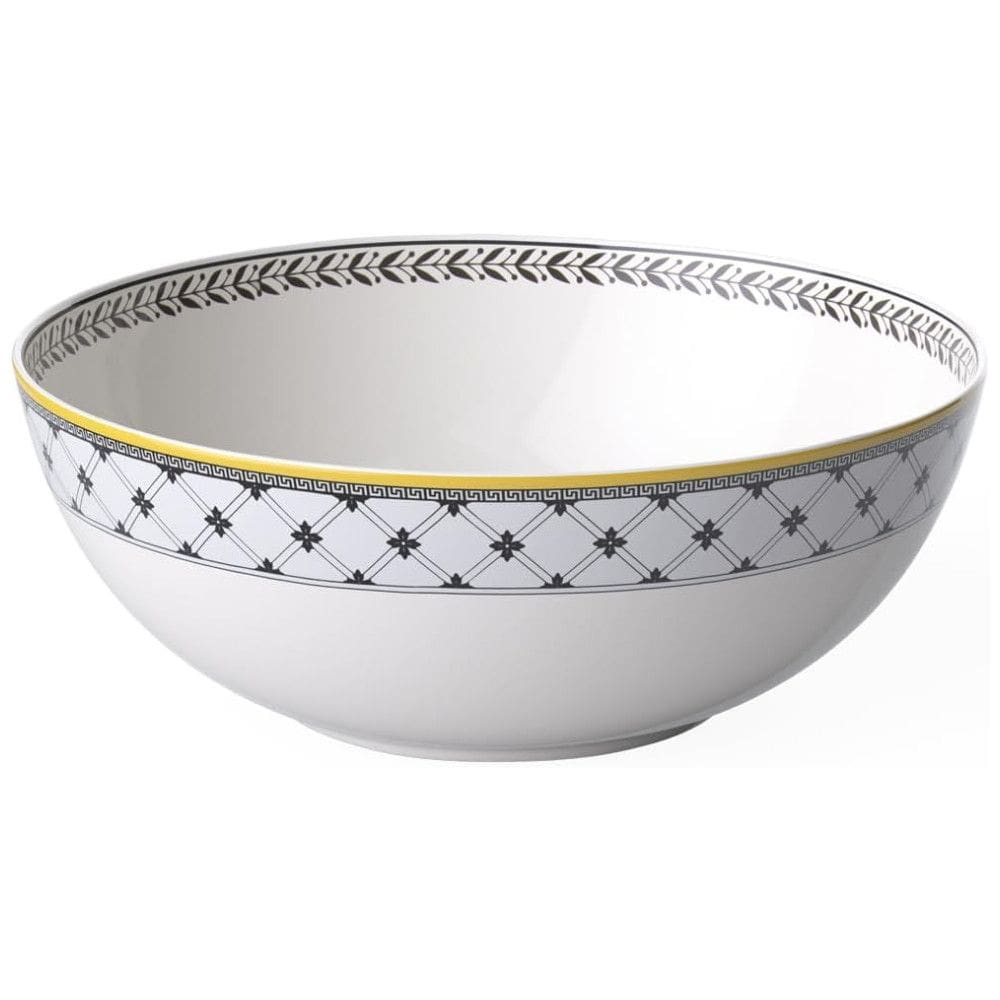 Tigela, Estilo Fazenda com Capacidade de 1.2L, Material de Porcelana Premium e Formato Redondo, Villeroy Boch, Branca e Cinza