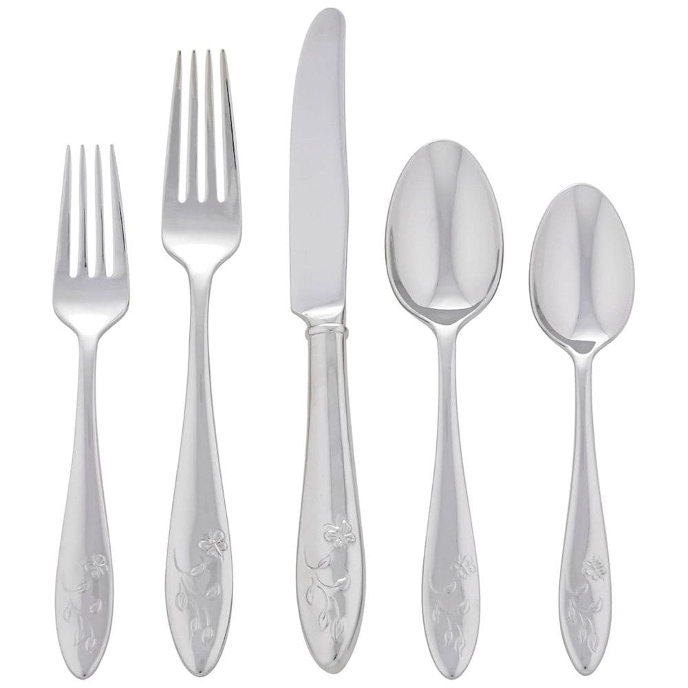 Conjunto de Talheres, Sofisticação e Durabilidade para Sua Casa com 65 Peças e Material de Aço Inoxidável, LENOX 893674, Prata