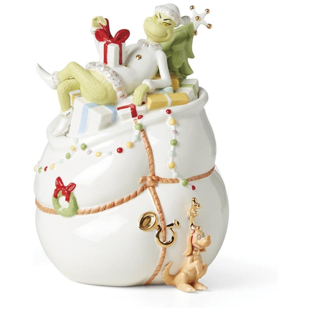 Pote de Biscoitos Lenox 894169 Merry Grinchmas, Edição Especial.