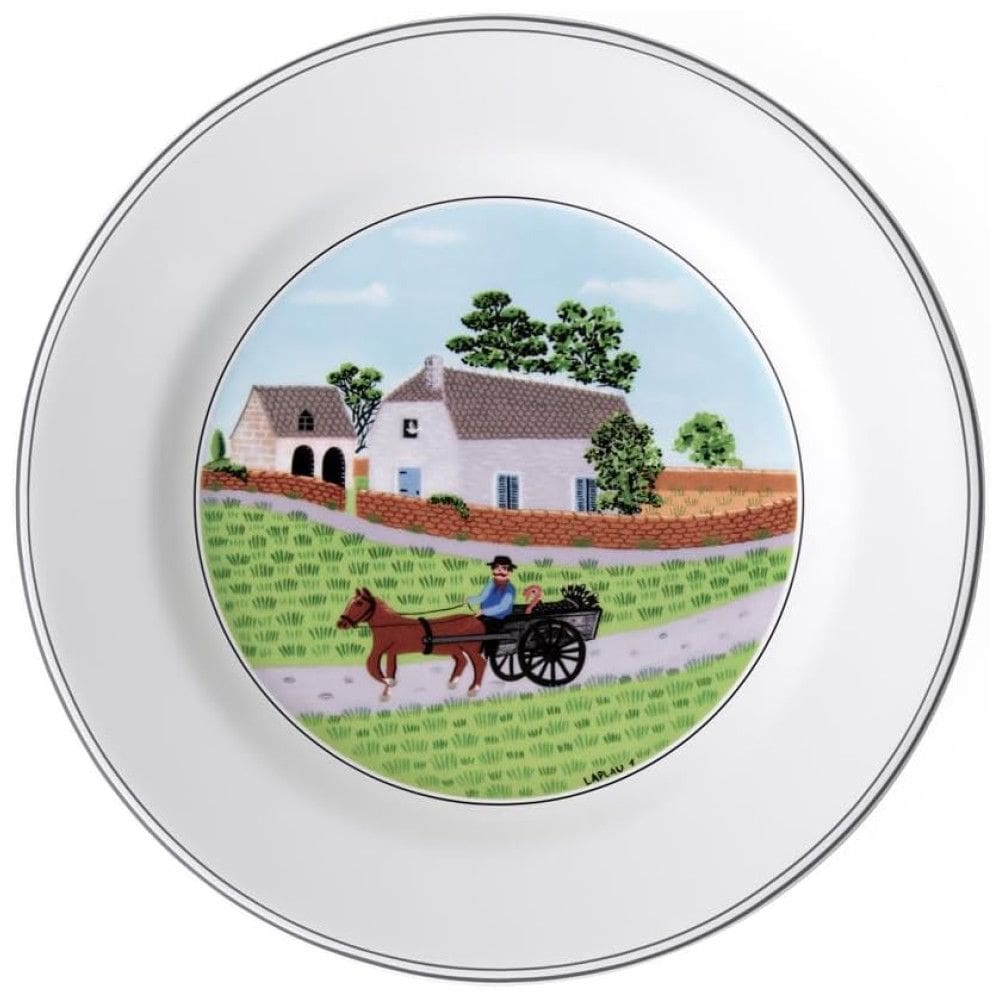 Prato para Salada ou Aperitivo de 21 cm com Tema Indo para o Mercado, Formato Redondo e Material de Porcelana, Villeroy Boch
