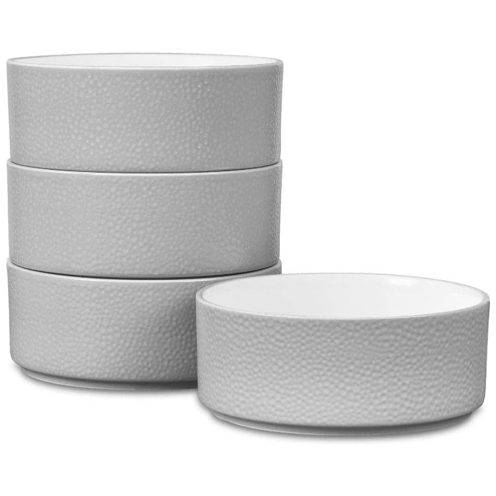 Conjunto de 4 Tigelas para Cereais ou Sopas, 0,71g Cada, Noritake ColorTex, Cinza