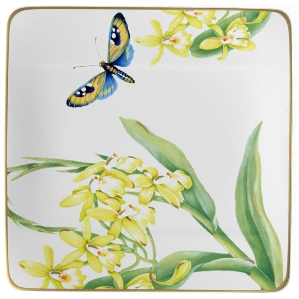 Prato para Salada ou Aperitivo de 23 cm, Mais Elegância em Sua Mesa com Formato Quadrado e Material de Porcelana, Villeroy Boch