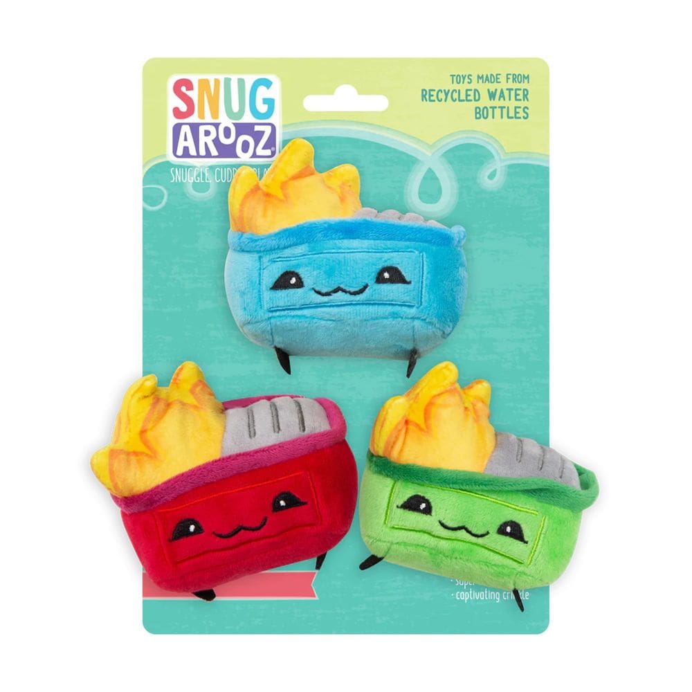 Brinquedo de pelúcia para cães SNUG AROOZ Lil Baby Dumps, pacote com 3 unidades, Crinkle