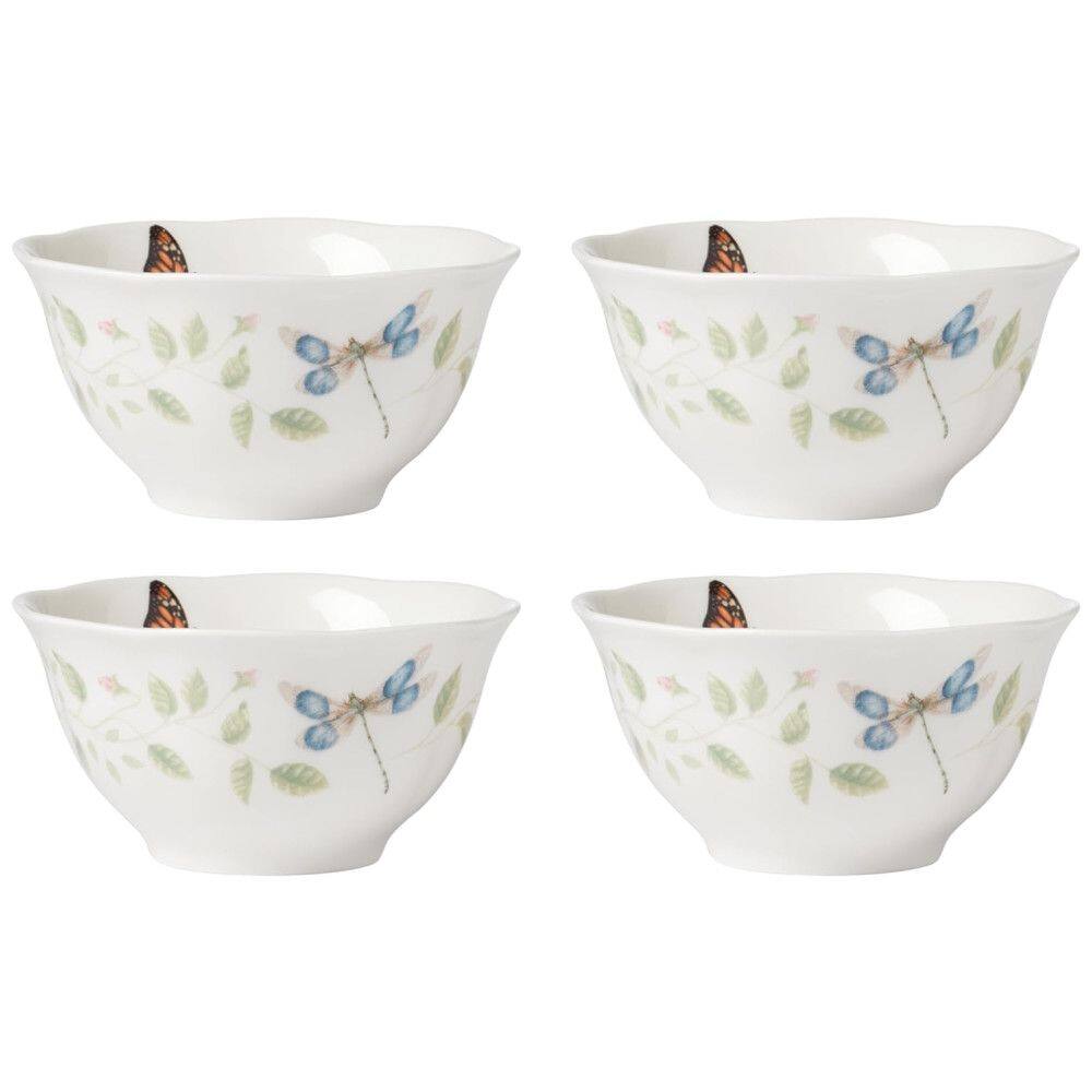 Conjunto de Tigelas 560mL com 4 Peças, Material de Porcelana e Formato Redondo, LENOX 894543, Branco Colorido