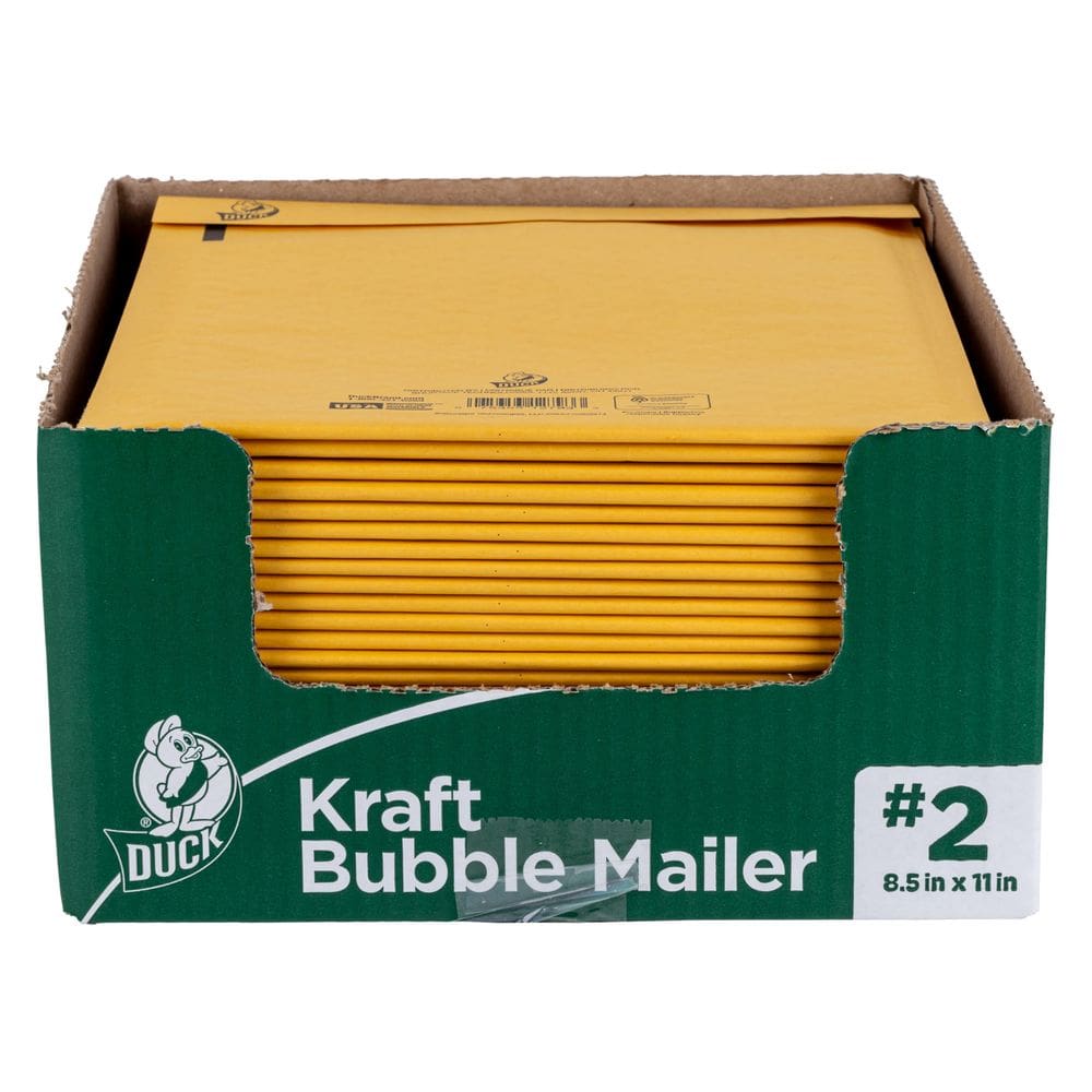 Envelope Duck #2 Kraft Bubble Mailer 22x28 cm, pacote com 25