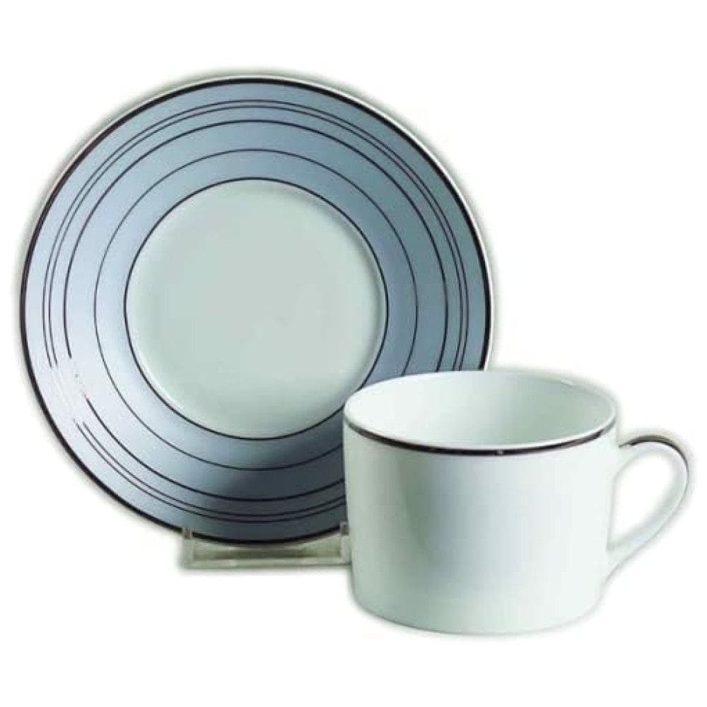 Xícara e Pires, Elegância e Sofisticação em Sua Mesa com Material de Porcelana, Bernardaud, Branco e Azul