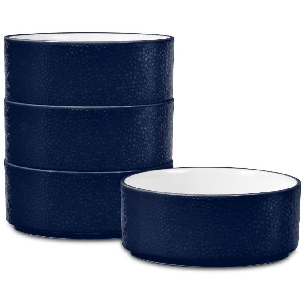 Conjunto de Tigelas, Estilo Minimalista com 4 Peças, Capacidade de 600mL, Material de Porcelana e Formato Redondo, Noritake G015-200D