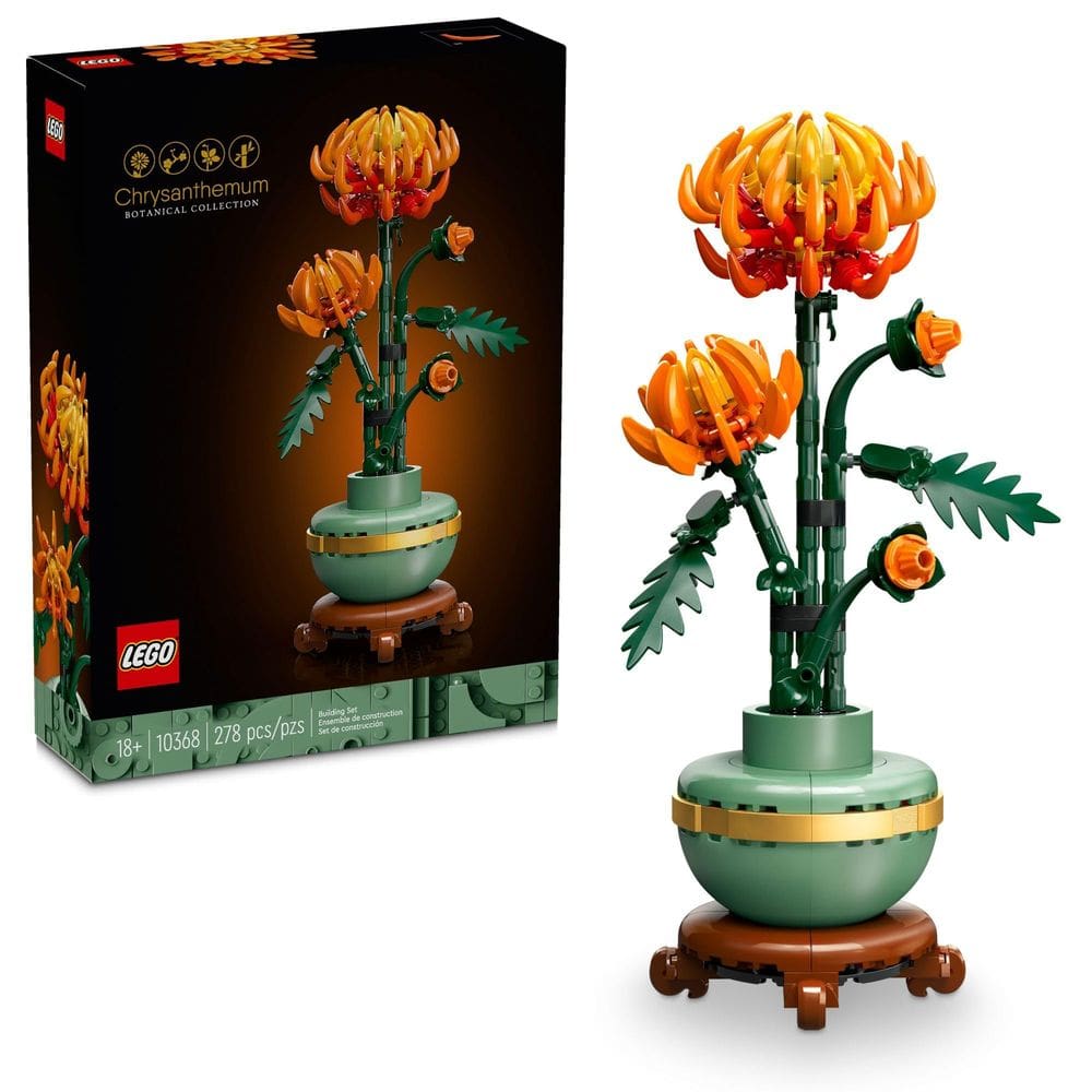 Conjunto de construção LEGO Icons Chrysanthemum Flower Décor 10368