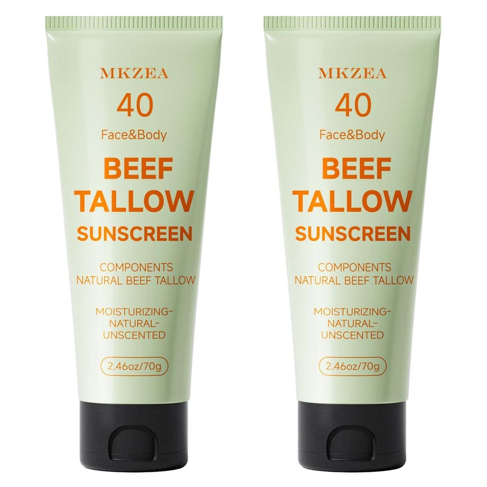 Protetor solar mkzea Tallow Protetor solar para rosto, 2 pacotes