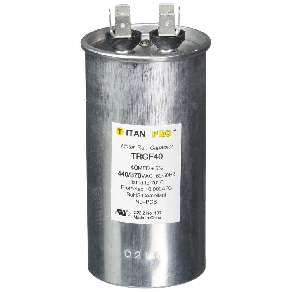 Capacitor TITAN PRO TRCF40 40 MFD Alumínio redondo 12x6 cm