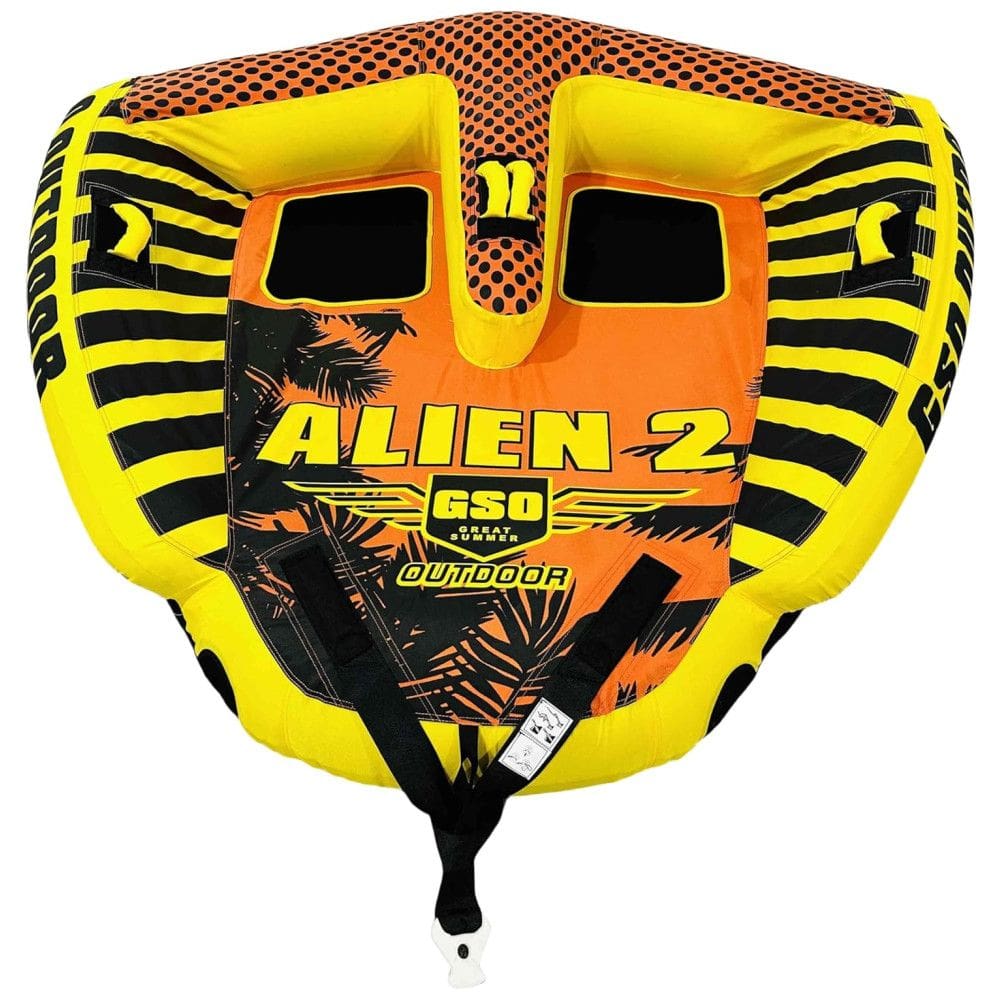 Boia Rebocável para Até 2 Pessoas com Pontos de Reboque Duplo, GSO, Amarelo e Laranja