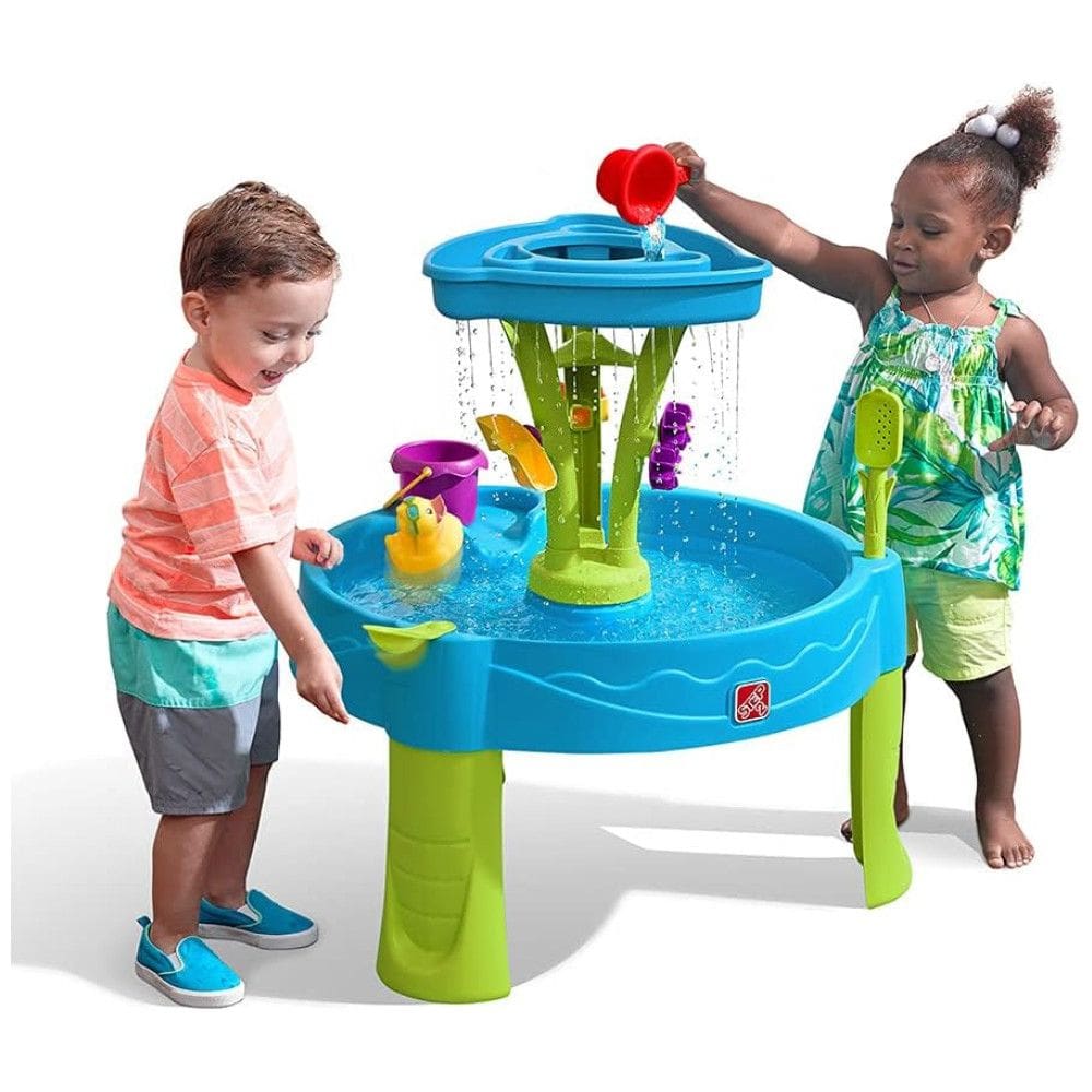 Mesa de Água Infantil Summer Showers Splash Tower, com 8 Acessórios, Sensorial e Ideal para Brincadeiras ao Ar Livre, Para Crianças de 1