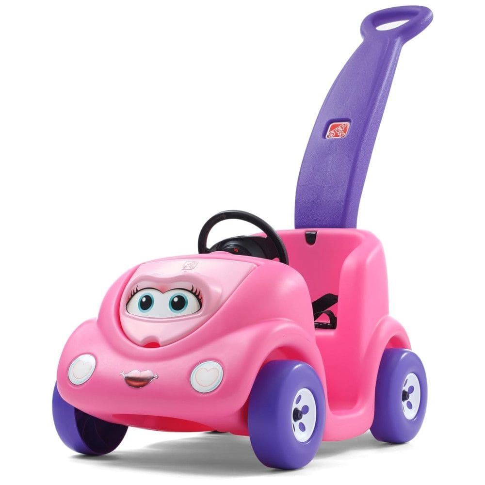Carrinho de Passeio Infantil com Cinto de Segurança e Buzina, Feito de Plástico Durável, Suporta até 22,7 kg, Para Crianças de 1