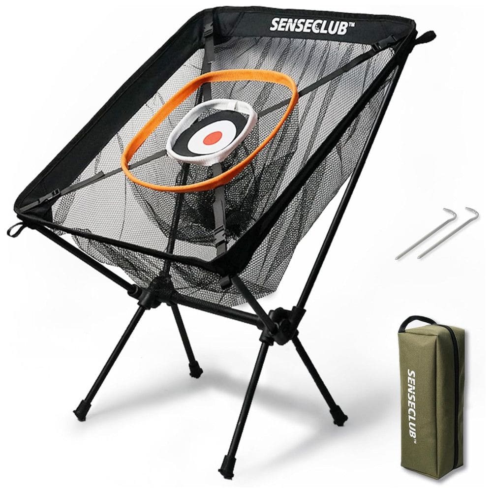 Rede de Prática de Golfe para o Quintal com Tapete e Bolas, Alvo de Treino para Chip e Driving Interno,SENSECLUB.