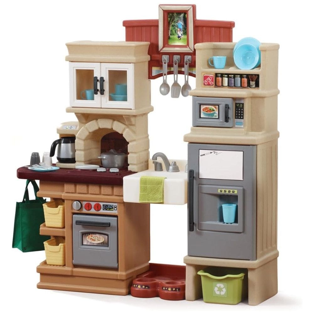 Cozinha Infantil Interativa com Luzes e Sons, Inclui Mais de 40 Acessórios Realistas, Para Crianças a Partir de 2 Anos, Montagem Fácil -