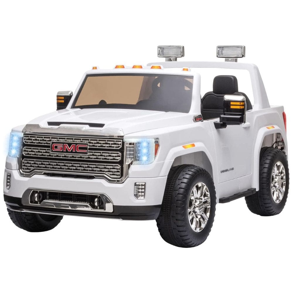 Carro Carrinho Elétrico Infantil 12V Recarregável com Controle Remoto, AOSOM, Branco